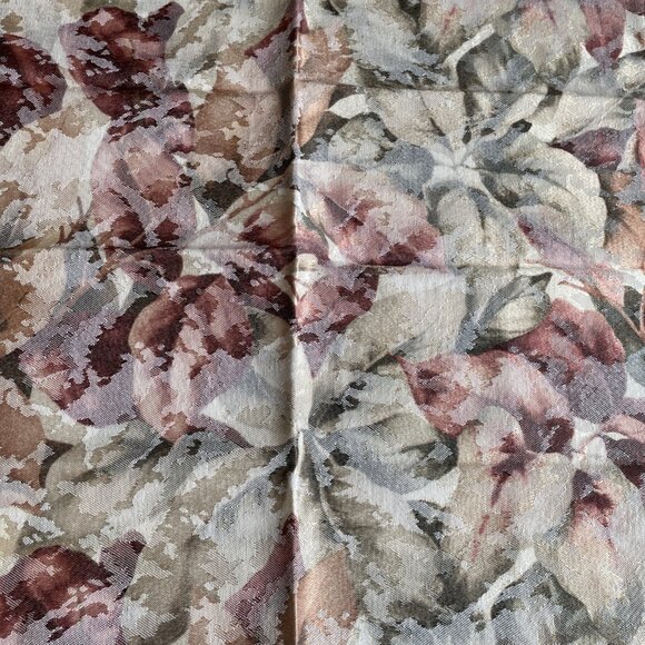 Vintage 80s Floral Damask Napkins Mauve Jacquard Retro Set of 8 16X16" EUC - Picture 4 of 6